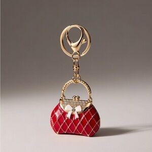 Elegant Red and Gold Keychain